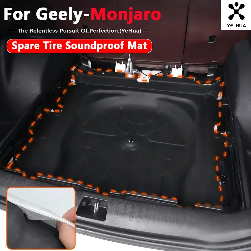 

For GEELY Monjaro Xingyue L KX11 2021-2026 Trunk Spare Tire Box Sound Insulation Cotton Heat Insulation Foam Flame Noise Reduced