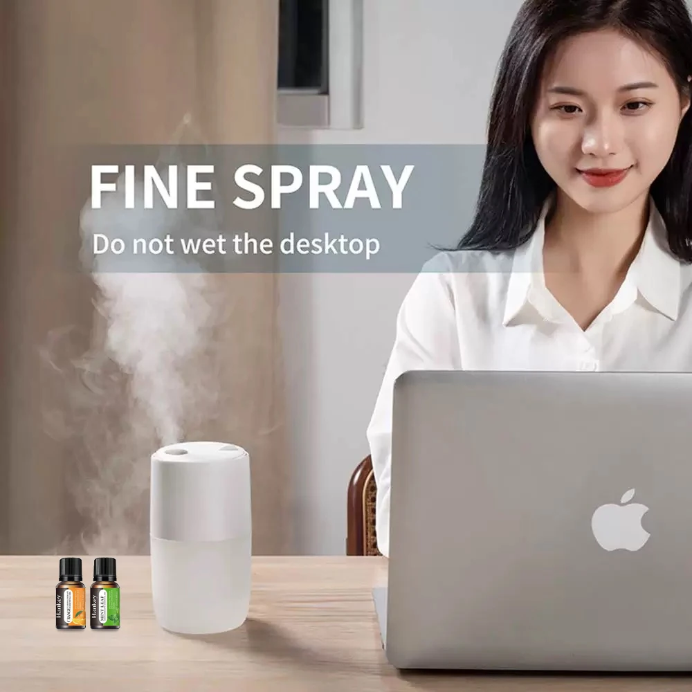 

300ml Essential Oil Diffuser & Humidifier with 7 Color LED Light, 2 Oils Quiet Ultrasonic Aromatherapy for Home, Office, Bedro