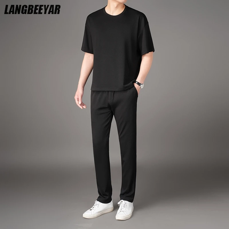 

Top Quality Yilite Fabric New Summer Casual Brand Tops T-Shirt Short Sleeve Round Neck Trending Fashion Mens Clothes 2025