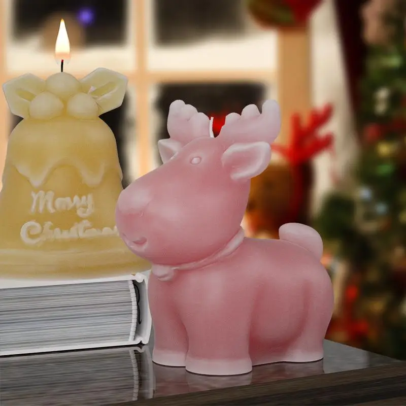 Christmas Ornament Silicone Candle Mold DIY Santa Christmas Snowman Deer Plaster Epoxy Resin Making Candle Molds Craft Gifts