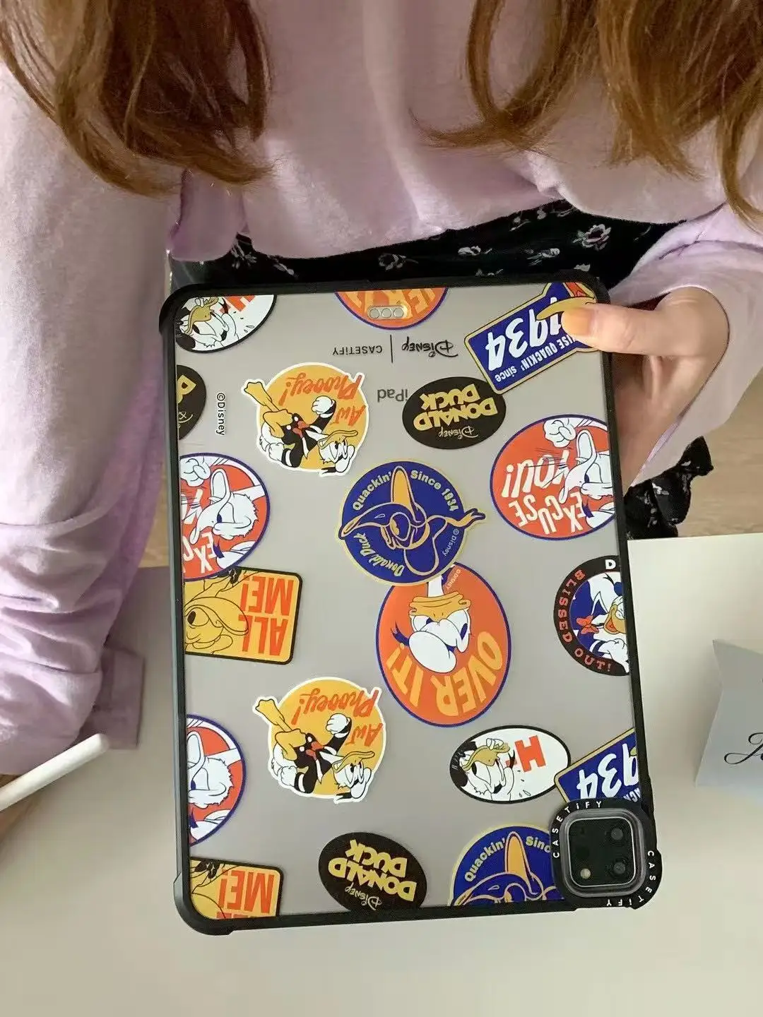 Per iPad Air Case 2025 11th Gen 10th Air4 Air6 Air5 Air7 10.9 10.2 Pro 11 pollici 9.7 Cartoon Donald Duck Custodia protettiva antiurto