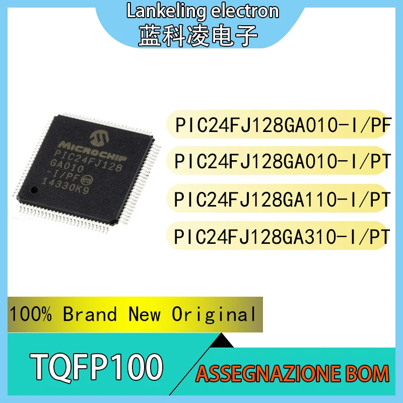 PIC24FJ128GA010-I/PF PIC24FJ128GA010-I/PT PIC24FJ128GA110-I/PT PIC24FJ128GA310-I/PT Integrated circuit TQFP100