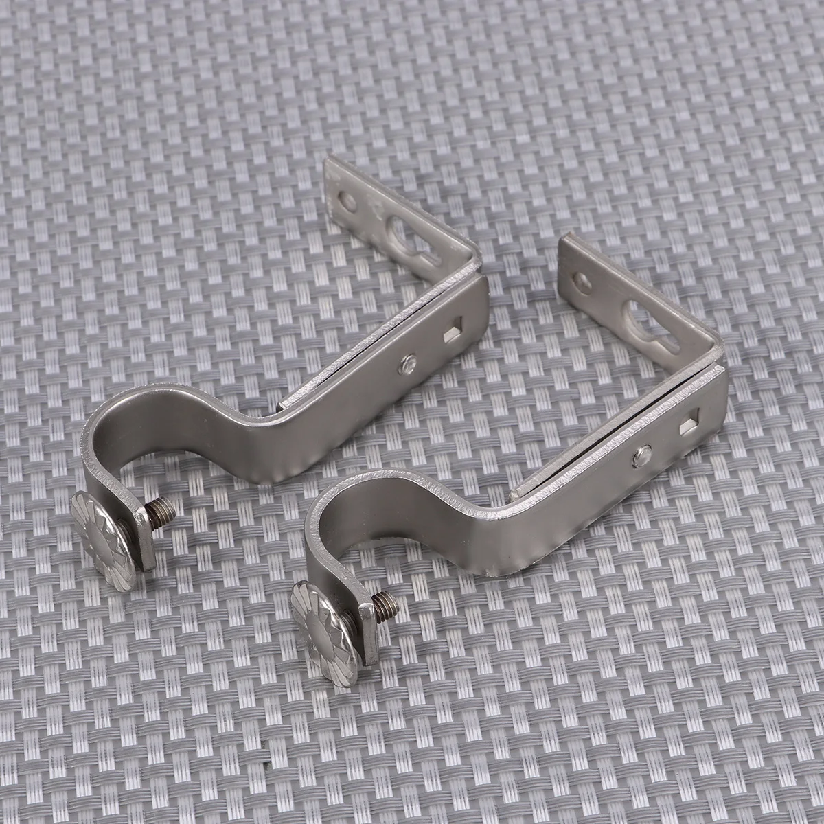 

2Pcs Curtain Rod Bracket Adjustable 18-22mm Iron Curtain Holder Vintage Style Drapery Mounting Pole Holder