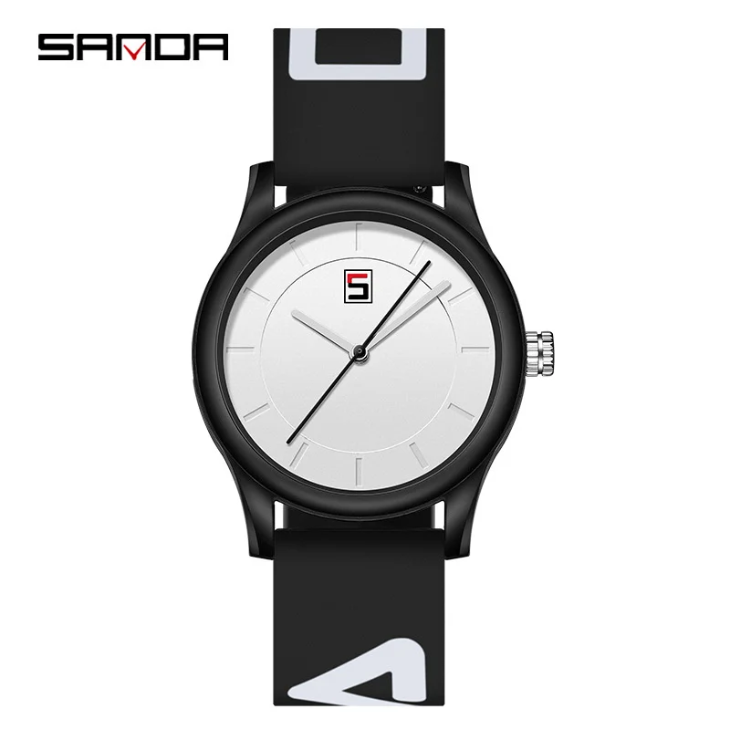 SANDA 3205 2023 unisex Design Quartz movement tape simple disassembly color matching belt leisure outdoor sports student watch