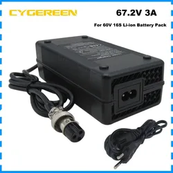 60V 3A Li-ion Charger 67.2V 16S 20AH 30AH Lithium Battery Charger 60V3A 3pin GX16