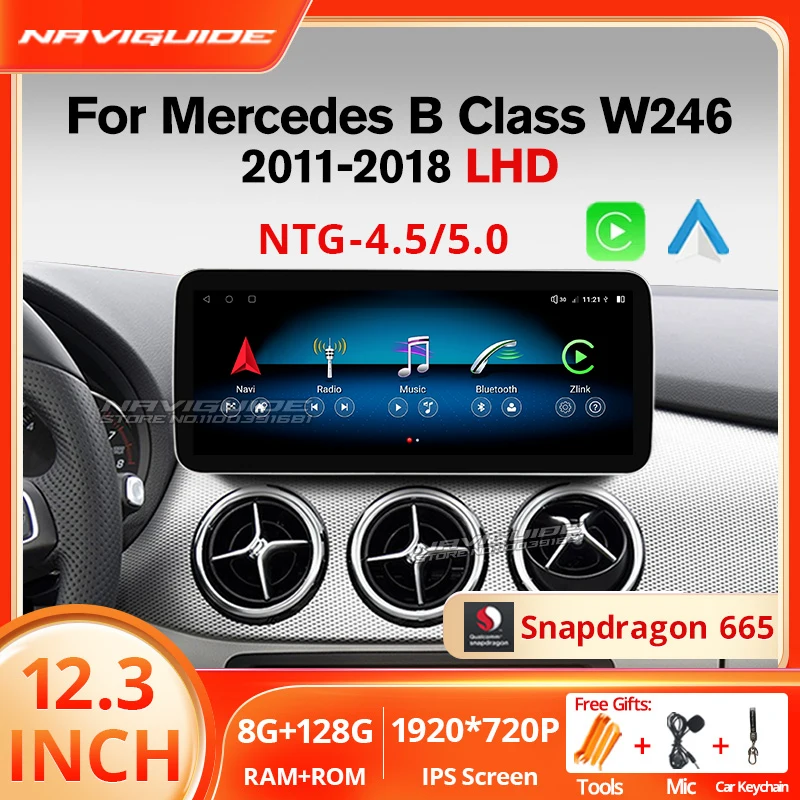 

Автоэкран для Mercedes B Class W246 12,3-2012, Android 12, 4G, Wi-Fi