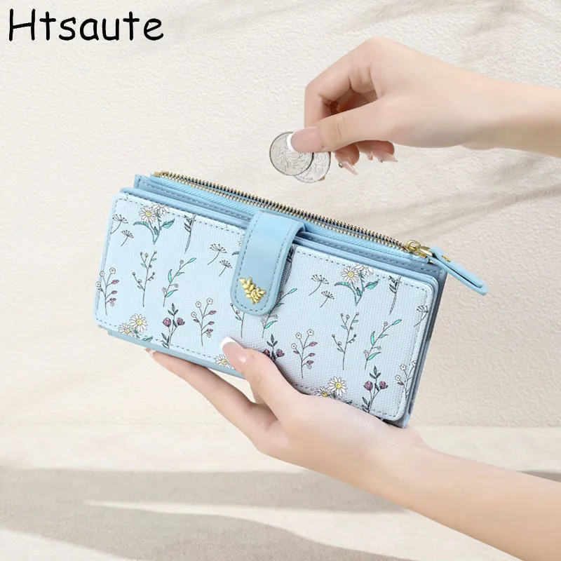 

Cute Print Coin Purse For Women Long Wallet PU Leather Large Capacity Wallets Lightweight ID Card Holder Travel Cash Coin Bag