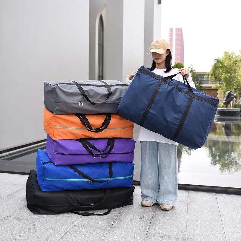 Extra Large Waterproof Moving Luggage Bags Laundry Shopping Bag Non-woven Fabric Cubes 80*48*25cm Home Storage Packing Tool