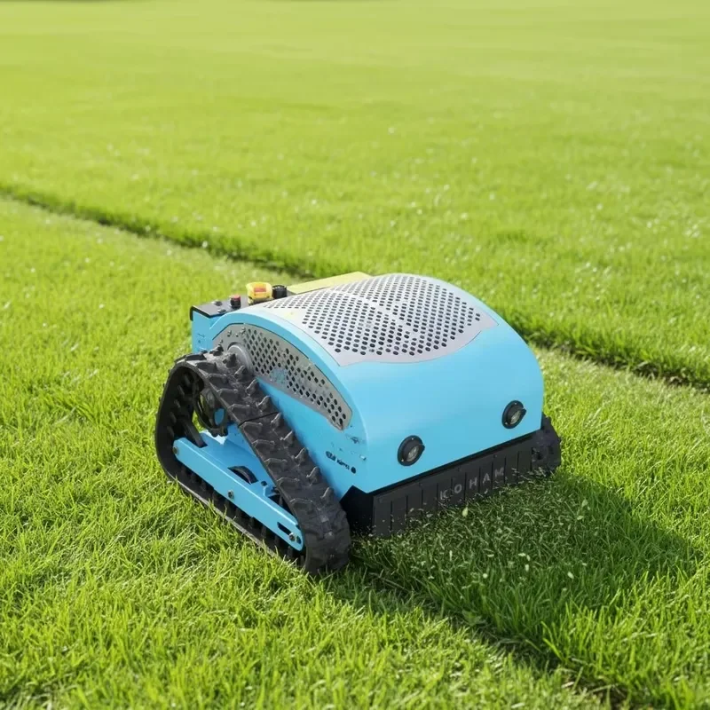 Small Size High Power Tracked Remote Grass Cutter 21-Inch Wide for Efficient Large-Area Trimming Lawn Mower