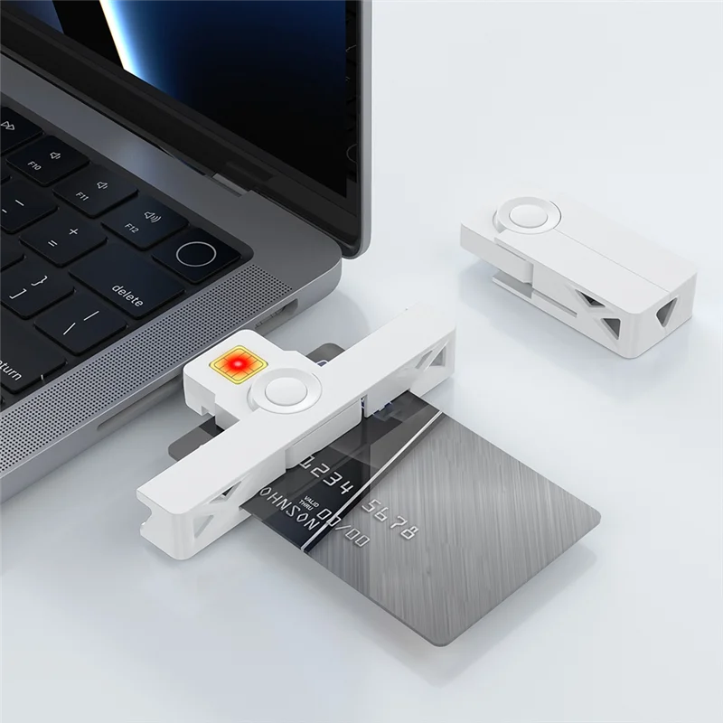 A13E-CAC 카드 리더 USB C 스마트 접이식 DOD 타입 C 공통 접근 세금 신고 SIM/ID/은행 카드 리더 (휴대폰/노트북용)