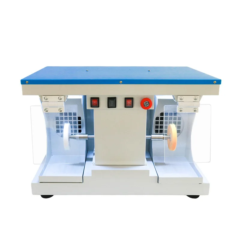 Desktop grinding machine Technician polishing machine Vacuum double head tip processing plant Dust cover High-speed polishing eq
