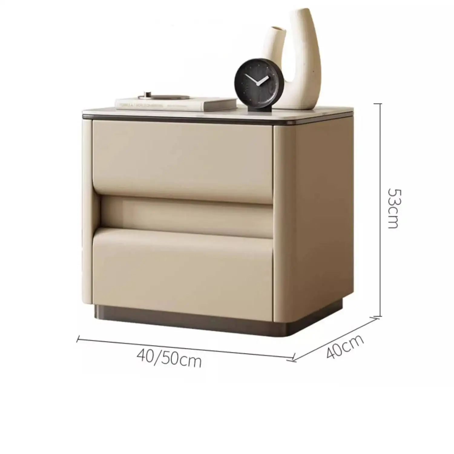 Meja Nakas Modern Mewah dengan Laci Penyimpanan, Meja Samping Tempat Tidur Sederhana Minimalis Modern, Comodini Camera Da Letto, Furnitur Kamar Tidur