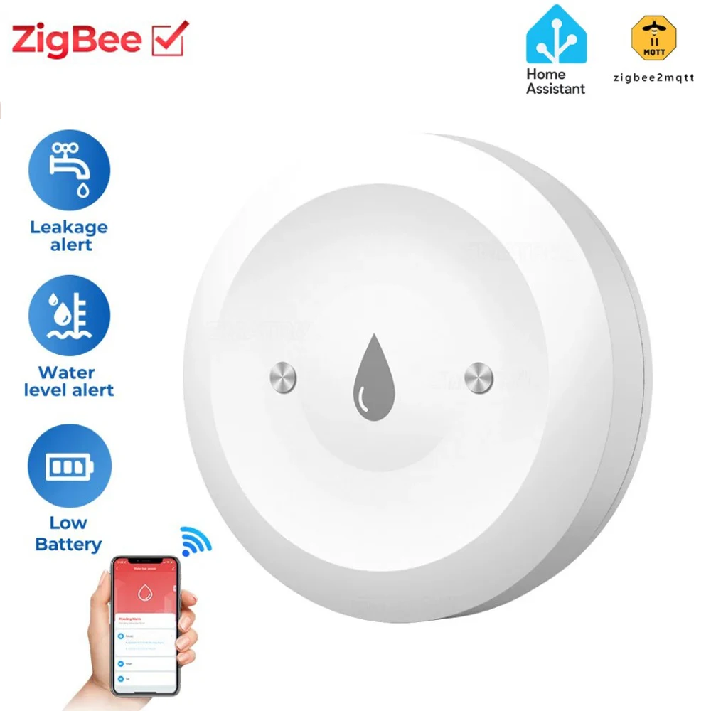 Датчик утечки воды Smart Zigbee для удаленного мониторинга