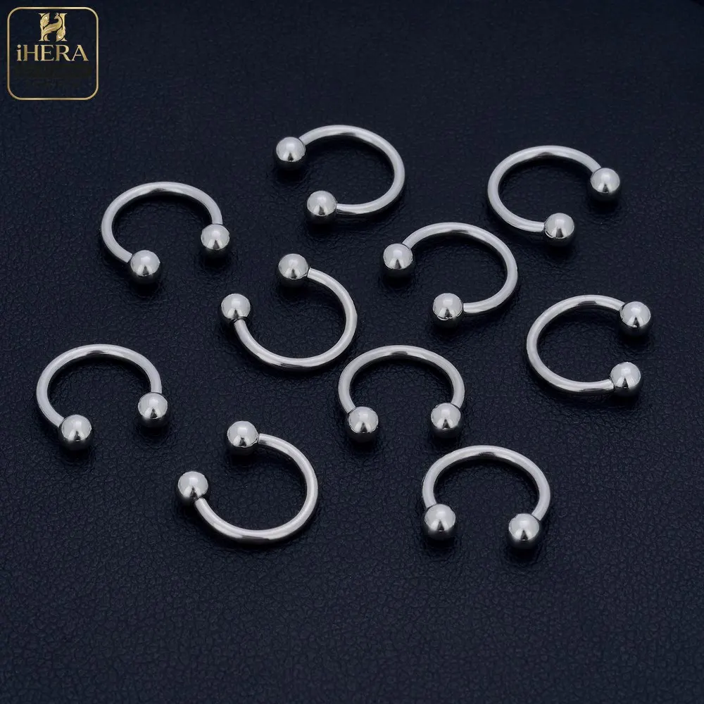 1/5PC G23 Titanium Nose Rings Piercings Lip Eyebrow Ear Septum Helix Cartilage Septum Body Jewelry Piercing Labret Nariz C Rod
