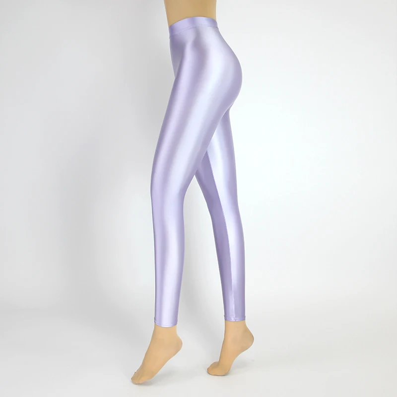 XCKNY satin glossy pants sexy tights shiny slim high elastic yoga swim sports bodybuilding pants smooth pants