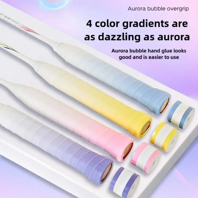 

Высококачественная лента с пузырьковой ручкой Aurora, противоударная, нескользящая, удобная, впитывающая пот, дышащая, для бадминтона, тенниса