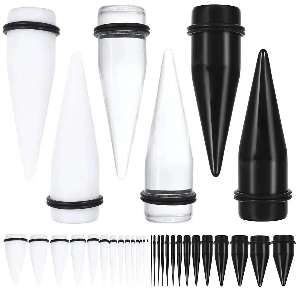 2 قطعة/الوحدة الاكريليك القرط تفتق اللحم نفق الأذن خواتم ثقب نقالة المتوسع تمتد المكونات مجوهرات للجسم 1.6 مللي متر-20 مللي متر