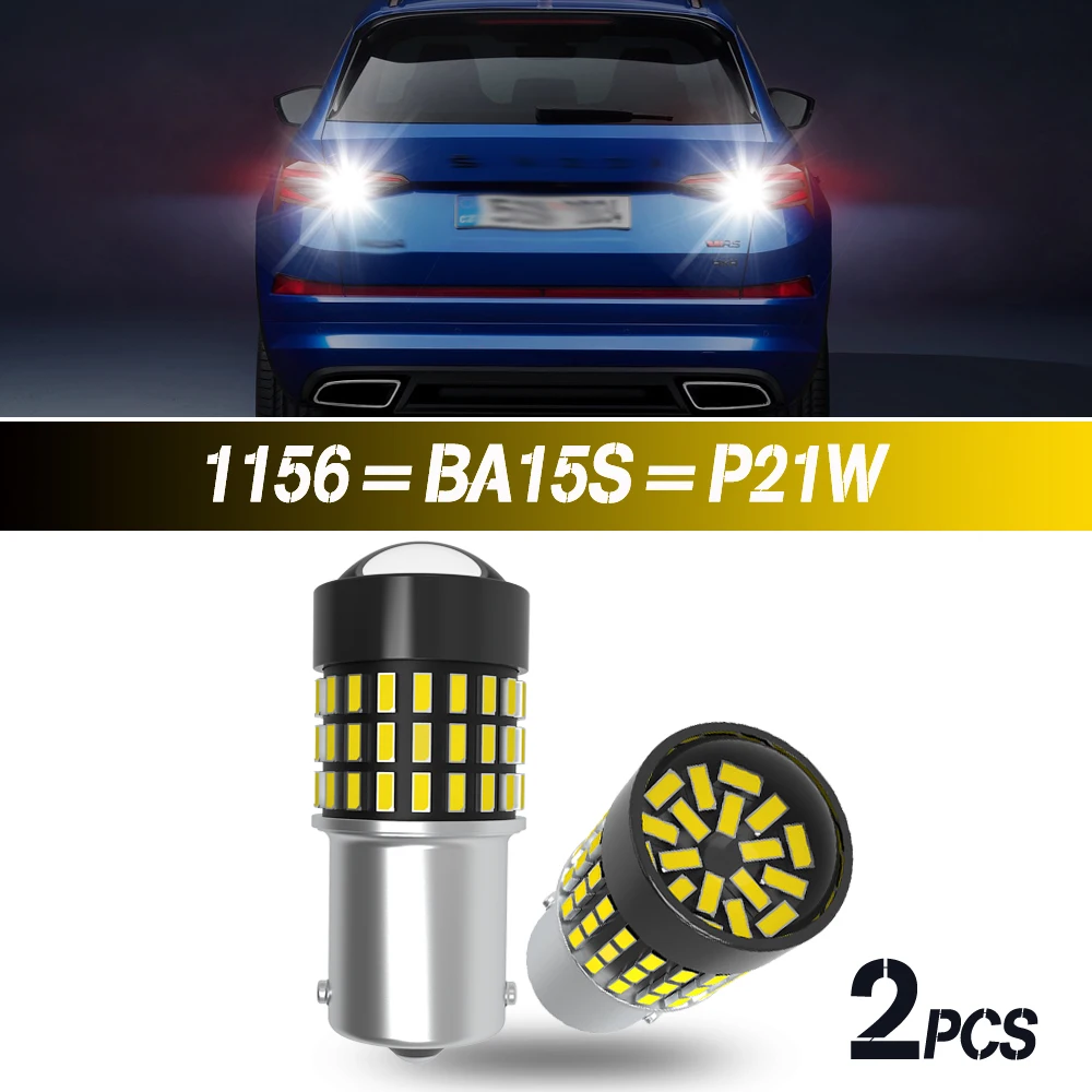 

DRL Lamp 7506 P21W 1156 BA15S 1200LM Canbus LED Bulb For Skoda Superb Octavia 2 2011 2012 2013 Kia Rio