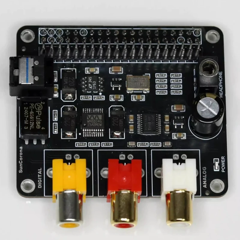 

Цифровая звуковая карта Raspberry Pi Hi-Fi с ЦАП, декодером I2S, коаксиальным выходом SPDIF, плата расширения digi+wm8804g