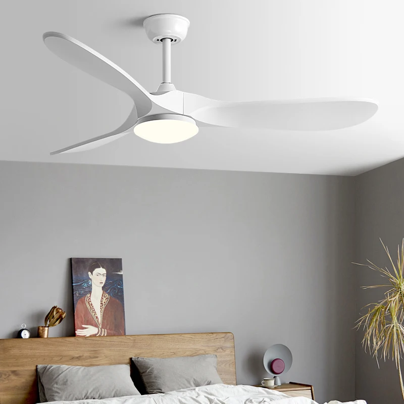 Ventilatore da soffitto con motore in rame puro da 42/52/60 pollici 3 pale in ABS DC 35W con telecomando e ventilatore da ristorante con luce a LED da 20W