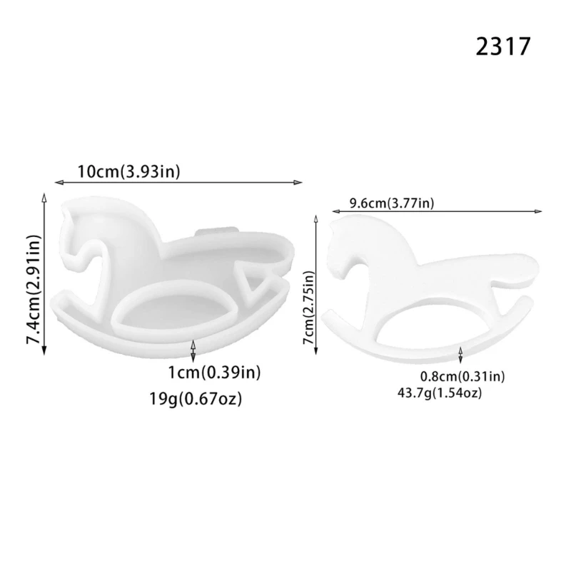 Forma silikonowa do tworzenia ozdób gipsowych dla koni Praktyczne rękodzieło żywicy