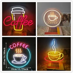 Coffee Bar insegne al Neon per la decorazione della parete Led Sign Coffee Bar Decor Light Up Signs for Beer Bar Club Windows Glass Party Coffee Nook