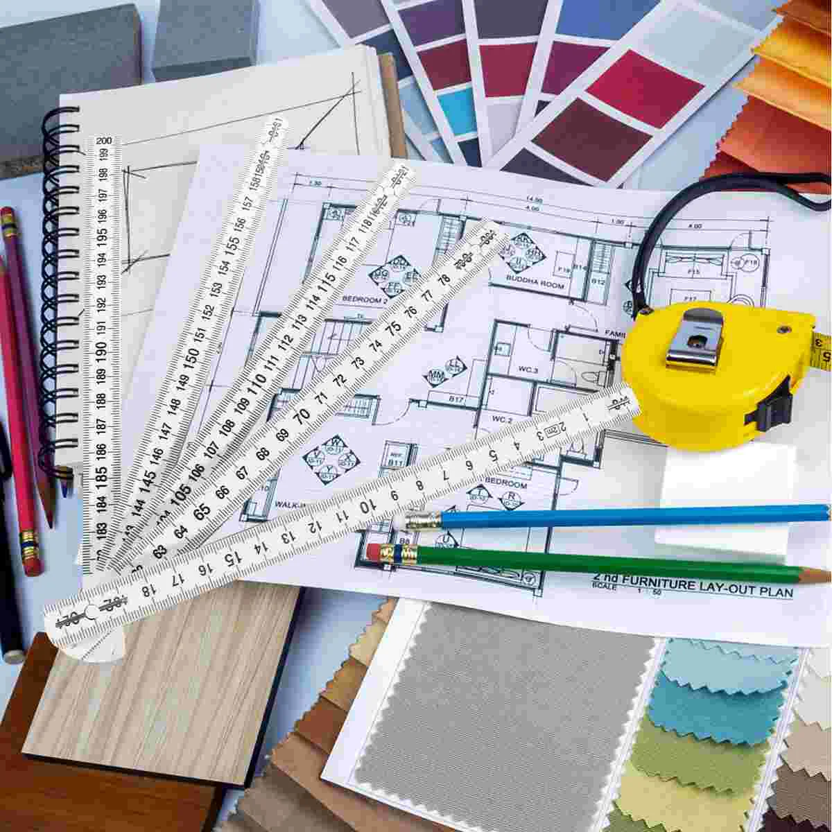 Foldable Scale Ruler Folding High Quality Measuring Measure Quilting Rulers Machinist Tools