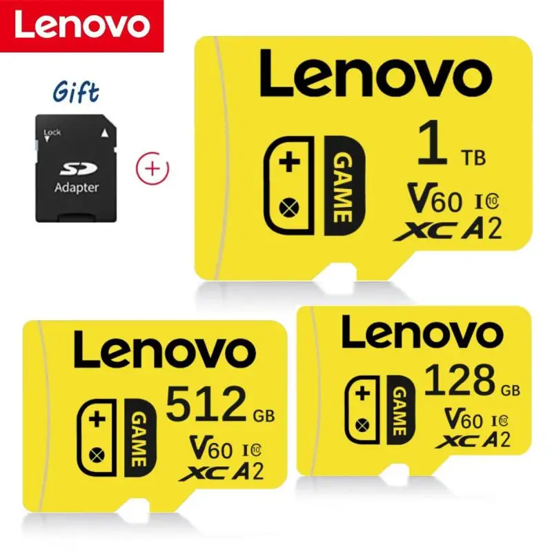 

Lenovo 2TB High Speed Memory Card 1TB Class 10 Micro TF SD Card 512GB SD Card V30 U3 TF Card For Super Nintendo 64 Psvita