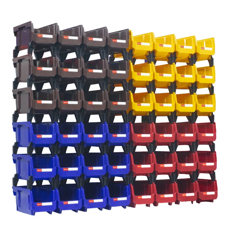 12pcs Stackable Tool Storage Bin, Screw Parts Hardware Classification Case, Workshop Goods Shelves Organizer Case, Storage Bin