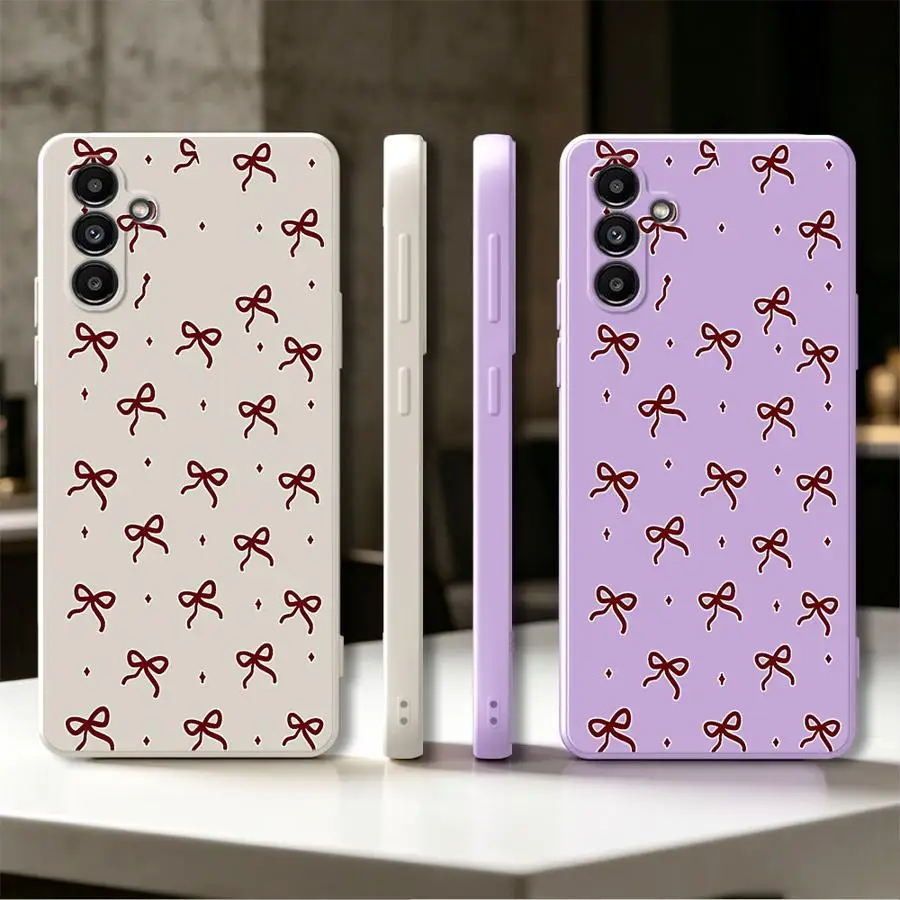 Scattered Sweet Bow Case for Samsung Galaxy A15 A36 A26 A16 A05 A13 A14 A35 A04 A51 A71 A27 A52 A24 A20s A17 A12 A34 A73 Phone
