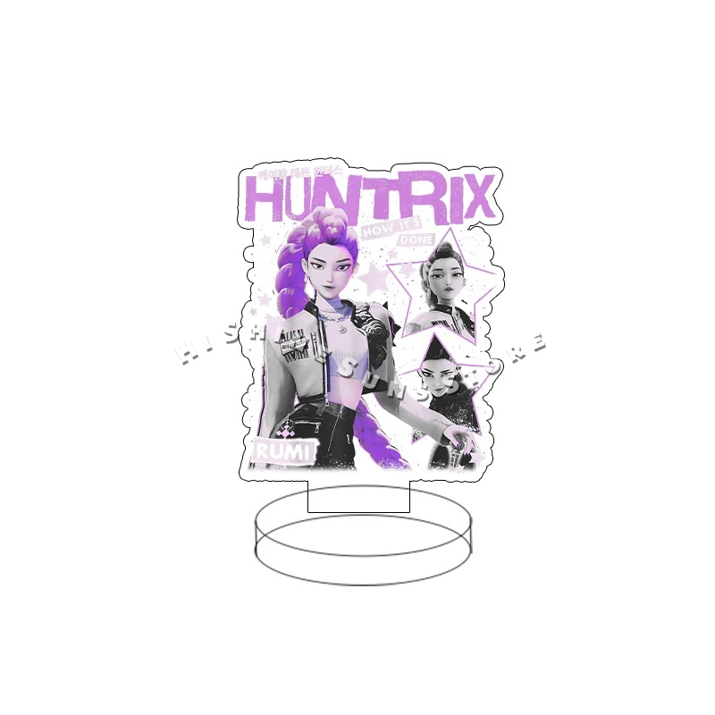 موضة جديدة 15 سنتيمتر Kpop شيطان هنتر نجم ميرا رومي زوي الاكريليك حامل نموذج منضدية الديكور الشكل الدائمة لوحات الهدايا