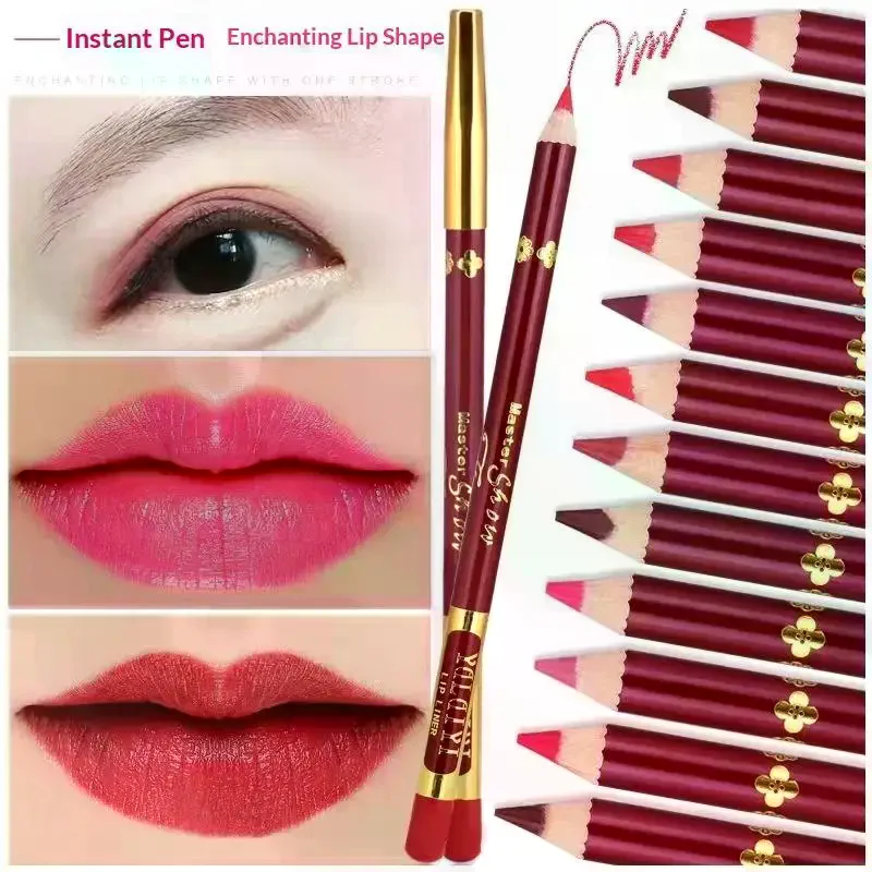 13-Color Lip Liner Pencil Waterproof Colorfast Easy For Beginners Foggy Matte Long-Lasting Lip Makeup Pen