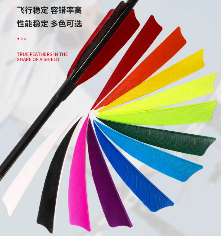 

50pcs/lot 4/5 INCH Shield Archery Arrow Feather Fletching Hunting Arrow Accessories Turkey Feather Right Wing