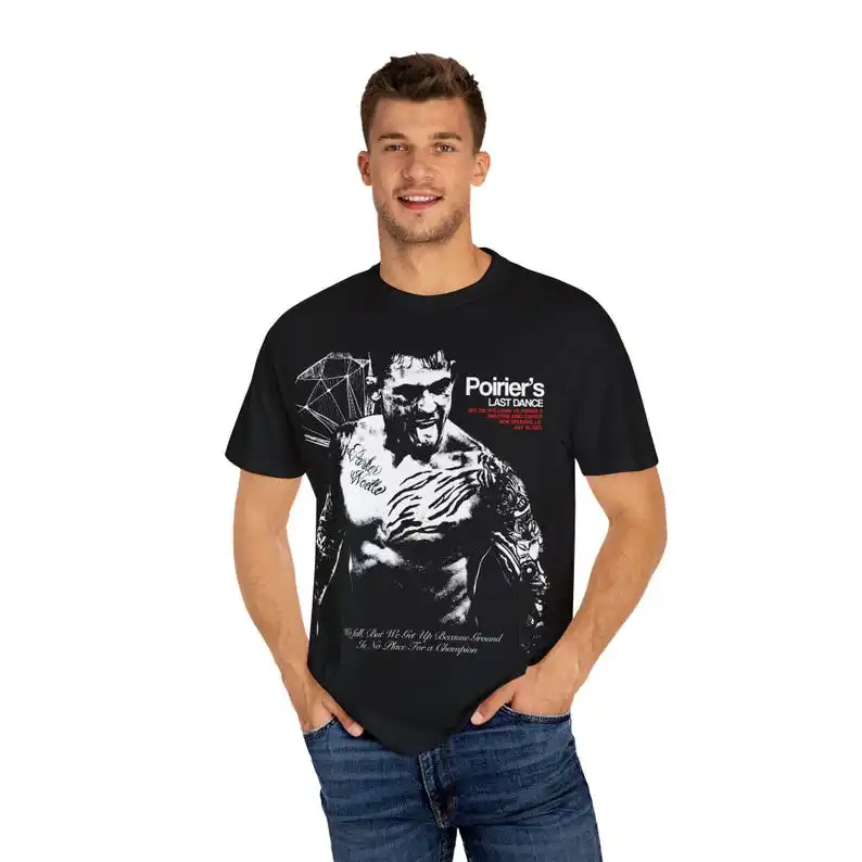 Dustin Poirier rétro imprimé graphique T-shirt à manches courtes pour les Fans de combat vêtements de sport décontractés Style Vintage hommes femmes Streetwear