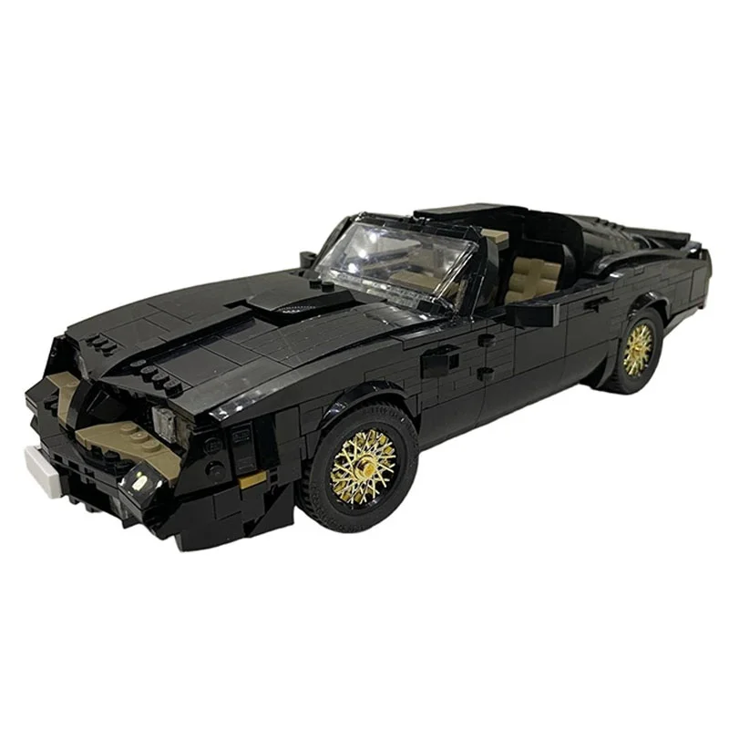 1394개 MOC 폰티악 트랜스암 파이어버드 크리에이터 모델 블록 조립 크리스마스 선물 아이디어 교육용 어린이 장난감 생일 선물