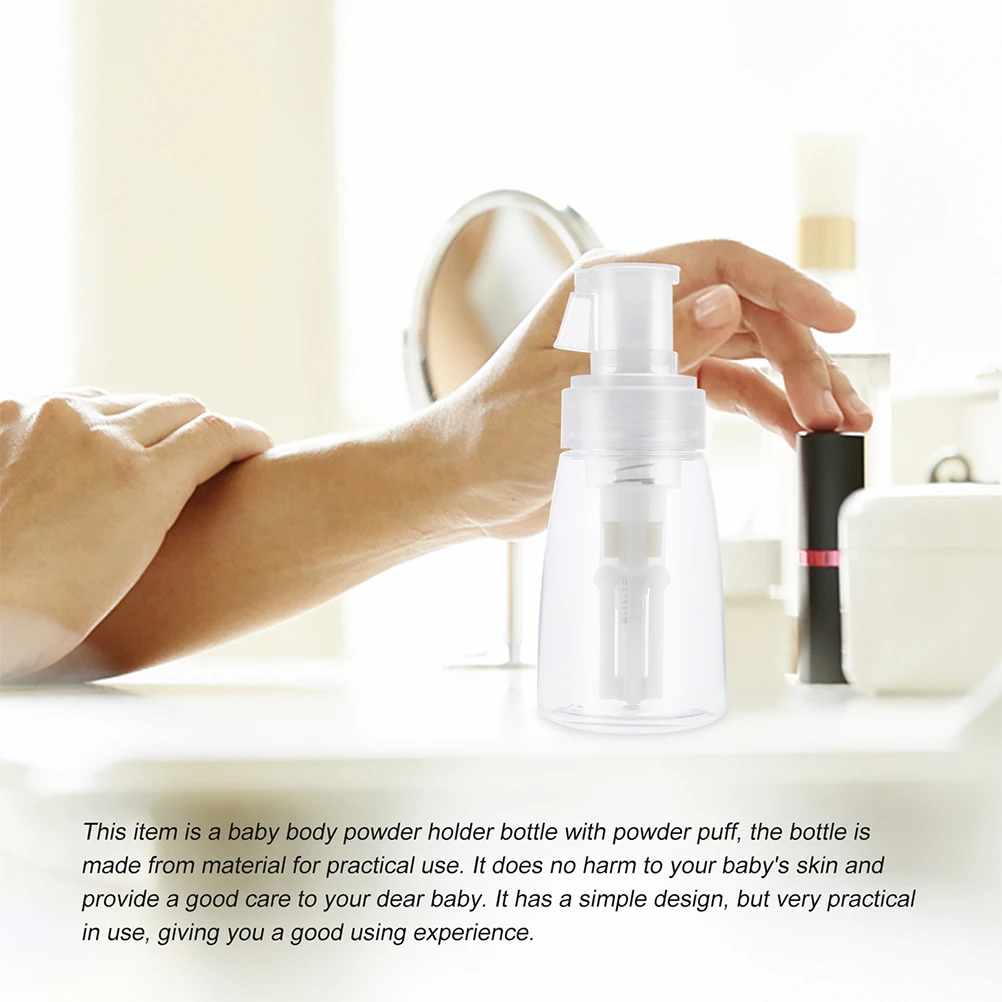 

3Pcs Empty Refillable Fine Mist Transparent PET Refillable Powder Spray Bottle Barber Home Powder Spray Container Use Portable