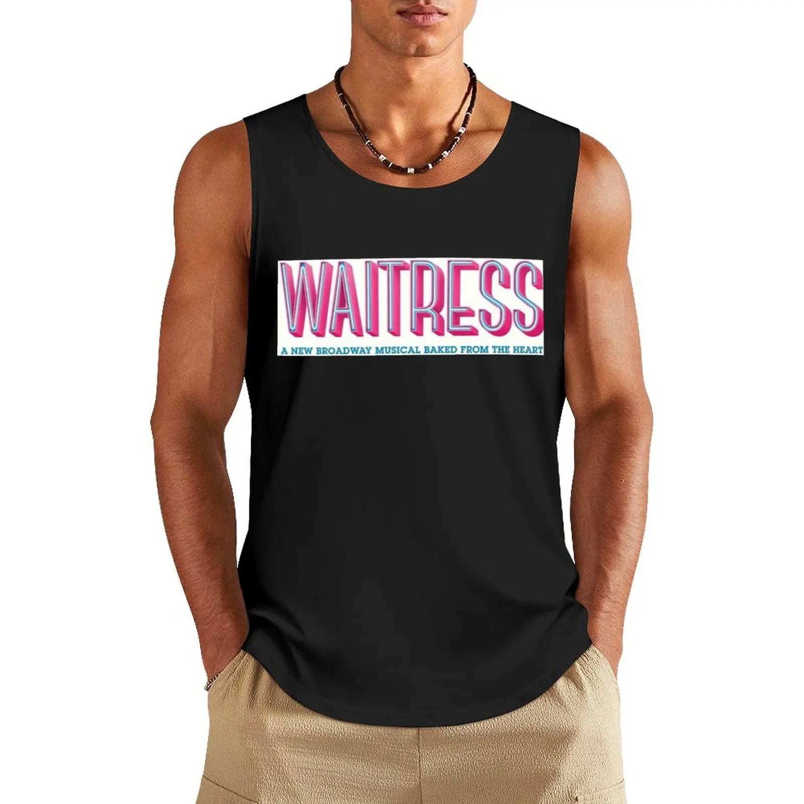 Waitress The Musical - Classic Logo Tshirt Tank Top gym for men Japanese t-shirt Men's gym t-shirt