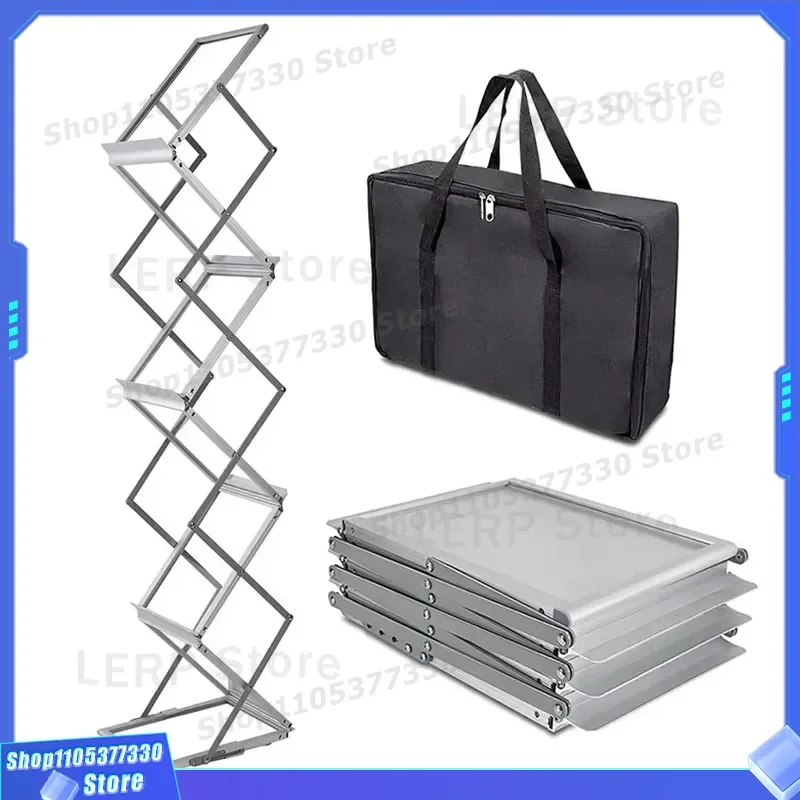 Foldable Magazine Brochure Display Rack Portable Oxford Bag Office Store MERIS Literary Catalog Rack for Booklet Leaflet
