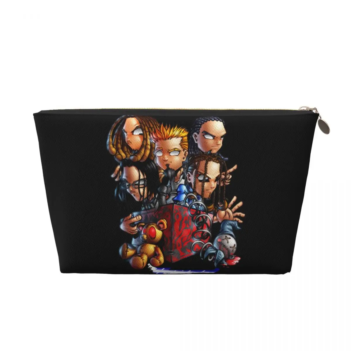 Custom Travel Korns Rock Band Toiletry Bag Kawaii Metal Gothic Makeup Cosmetic Organizer Women Beauty Storage Dopp Kit Case