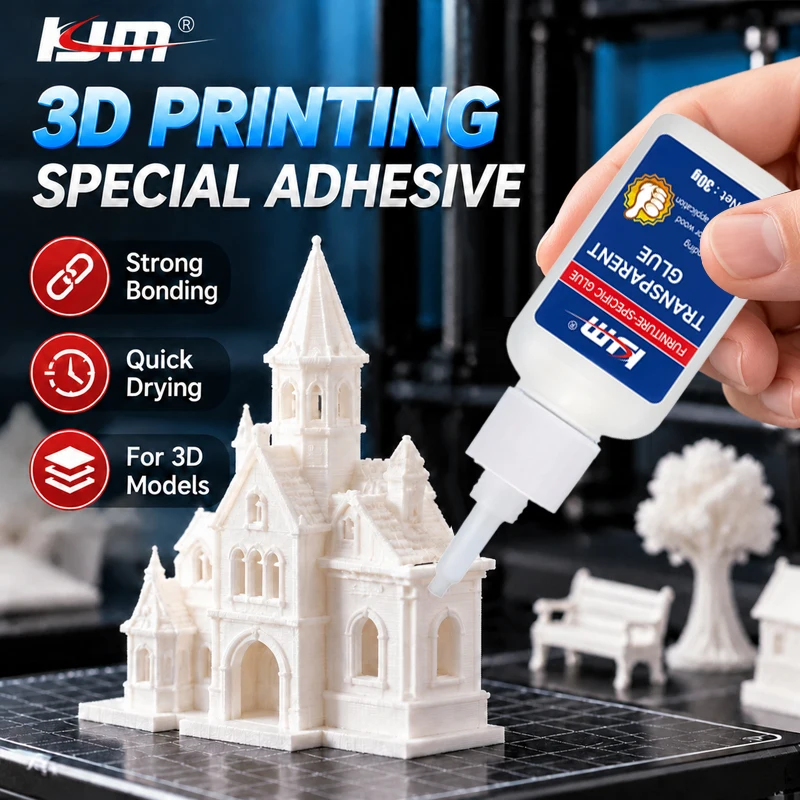 KJM 3D Printer Glue DIY Strong Quick-Drying Transparent Adhesive For PLA ABS TPU PETG Model Assembly Multi-Material