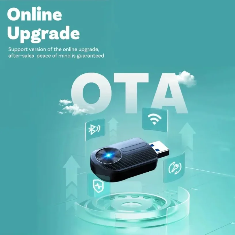 Portable New 2 in 1 Wireless CarPlay Adapter&Android Mini Auto Wireless Adapter 5Ghz WiFi Type-C/USB Plug Play Carplay Wireless