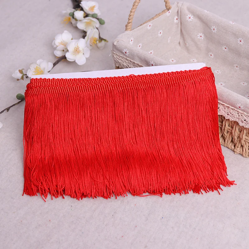 10 Yards Red Tassels Sewing Fringe Fabric DIY Clothes Decorative Trim Stitching Sewing Fringes For Kids Leotards