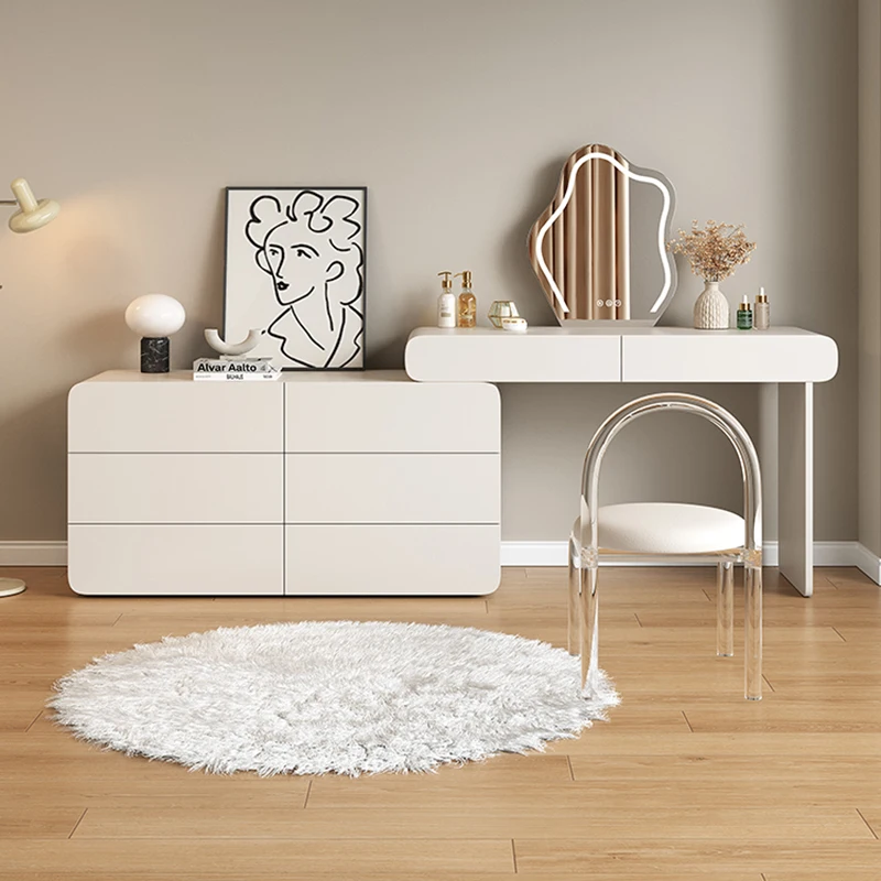 

Современные комоды в кремовом стиле, шкаф для макияжа, винтажные комоды для хранения с зеркалом, минималистичная мебель для дома Tocador Mueble LLDT