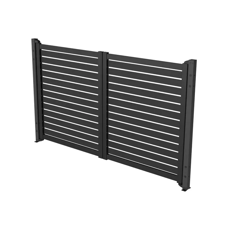 DIY Aluminum Manual Swing Automatic Fence Gate with Modern Design for Courtyard Houses