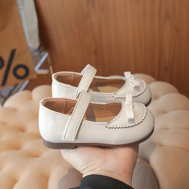 

Spring Autumn Baby Girls Casual Leather Shoes Children Bow Princess Shoes Toddler Kids Non Slip Soft Soled Student Infant Shoes