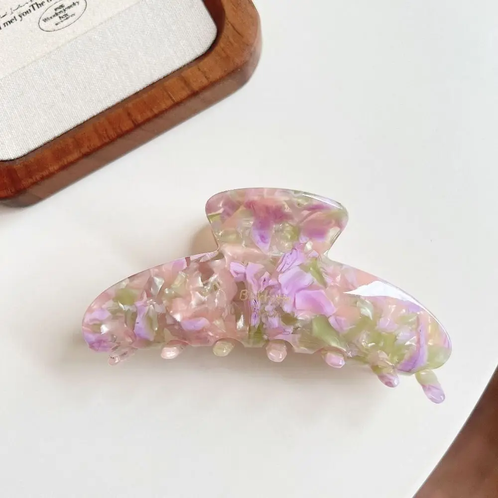

Cute Fresh Acetate Hair Claw Stripe Acetic Acid Irregular Pattern Shark Clip Shark Clip Hair Clip Flower Hair Claw Travel