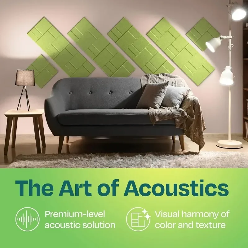 Acoustic Soundproof Panels for Walls Sound Absorbing Wall Panels Noise Reduction Studio Home Office Recording Room 6/12 Pack