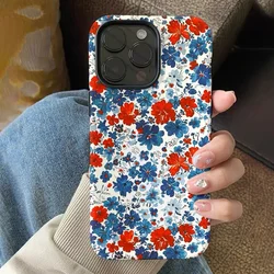 Ins Advanced colorful flowers Background Case for IPhone 16 14 13 Pro Max 12 Pro 15 Plus X MAX SE Shockproof Soft Silicone Cover