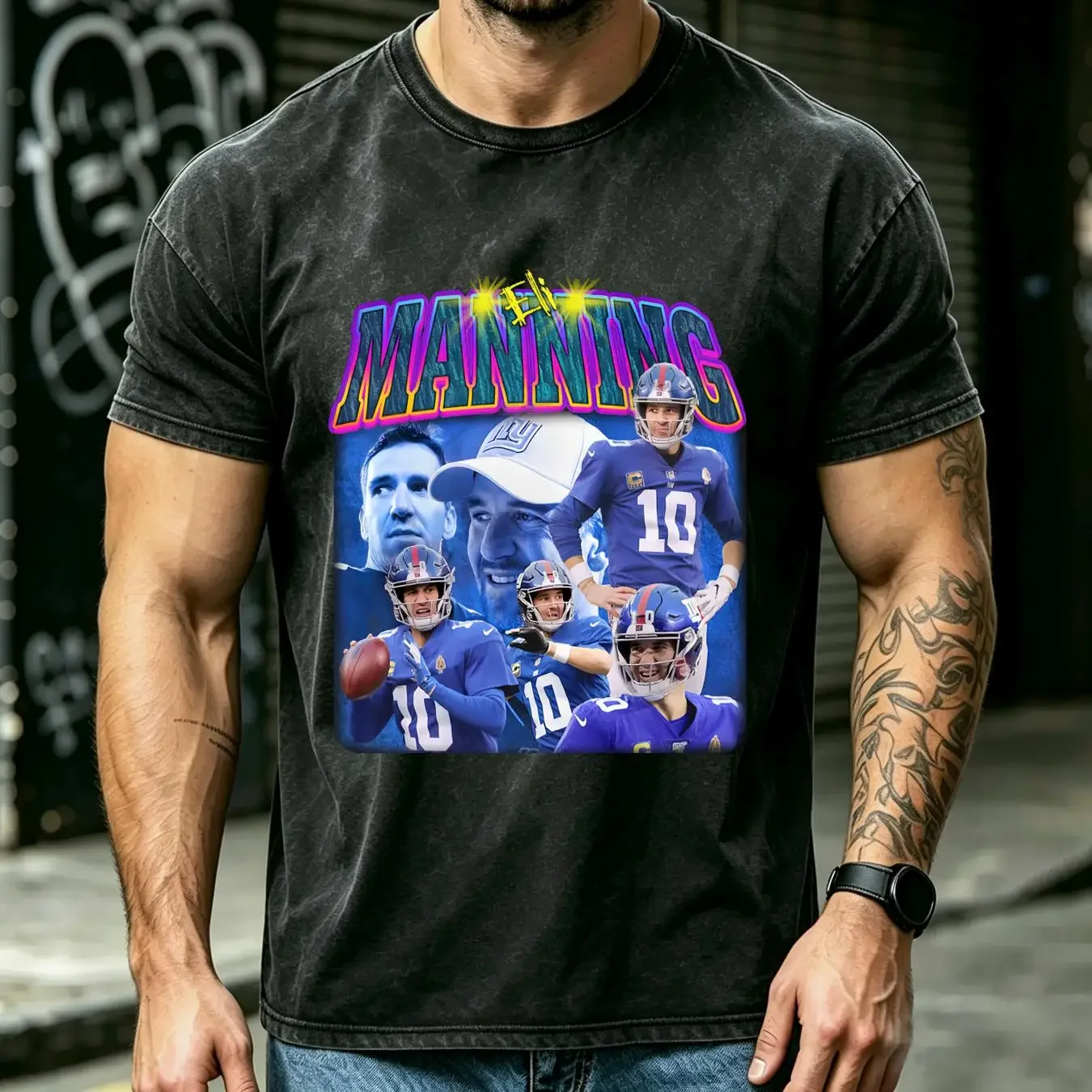 washed T Shirt Eli Manning Vintage For Him and Her SweaT Express Shipping Available long or short sleeves vintage Washed