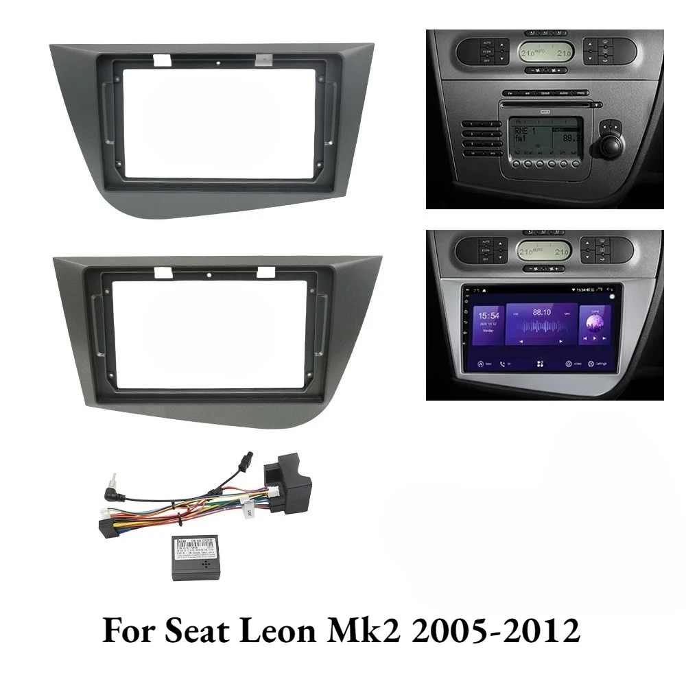 

9-дюймовая автомобильная система Android с коробкой Canbus для Seat Leon Mk2 2005-2012 | 16-контактный жгут проводов панели приборной панели